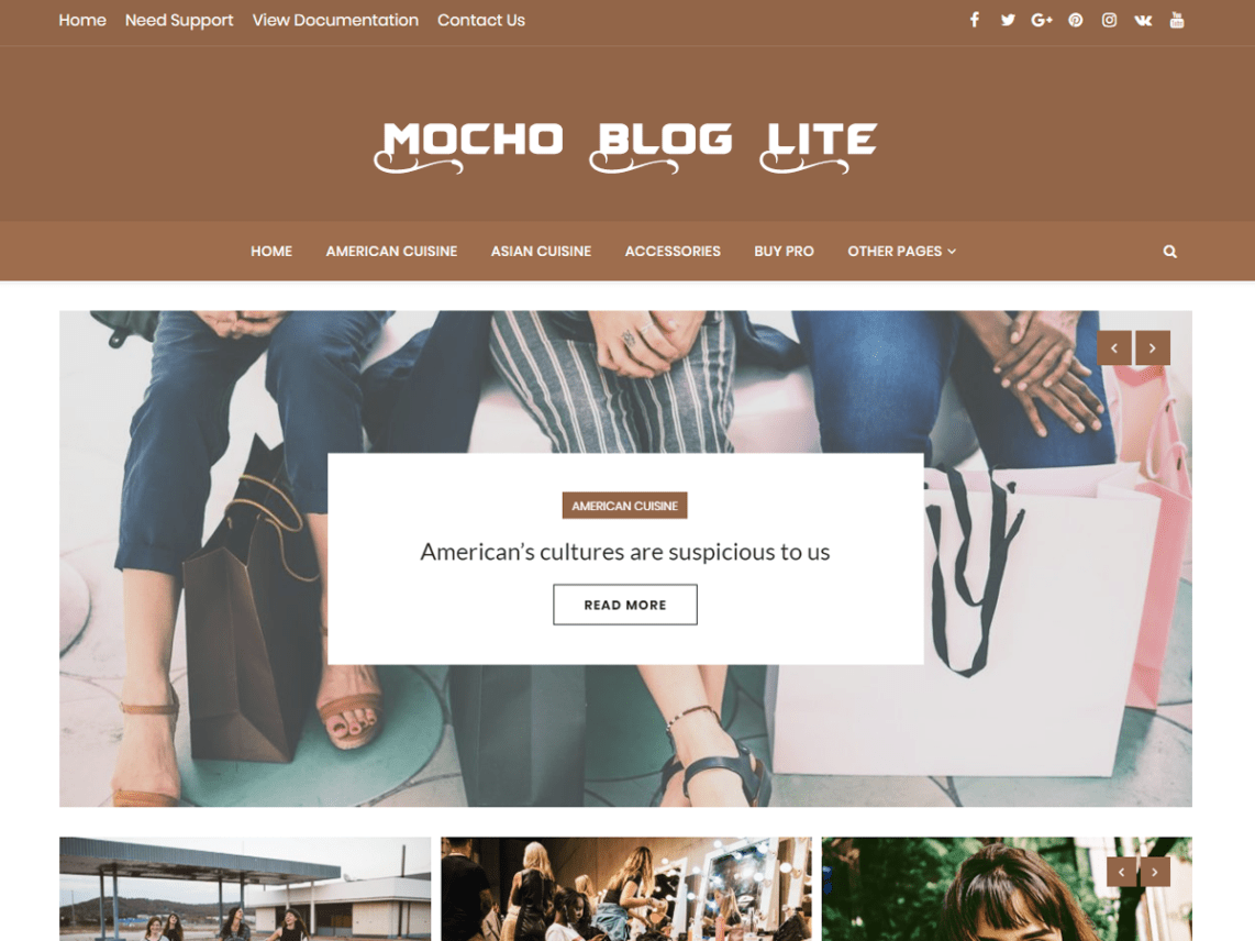 Free Mocho Lite WordPress theme