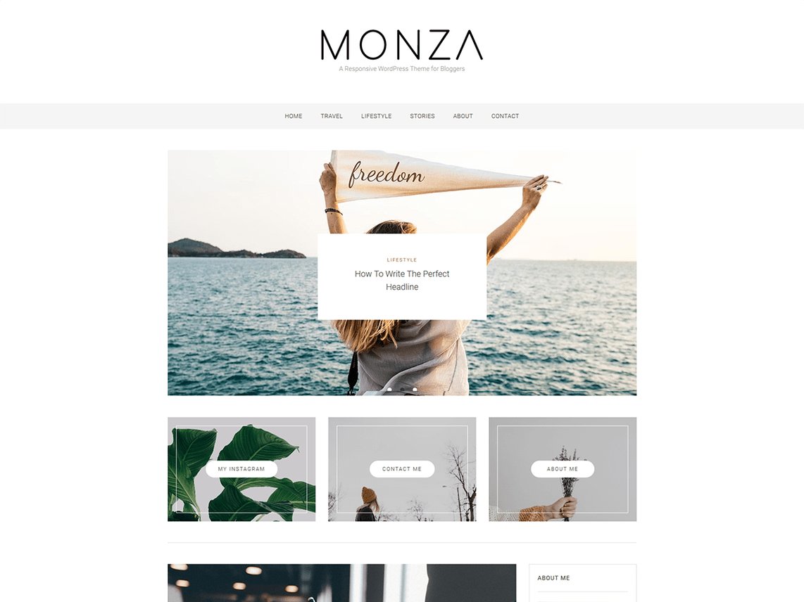 Free Monza WordPress theme