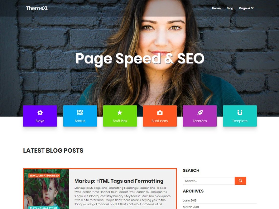 Free Page Speed & SEO WordPress theme
