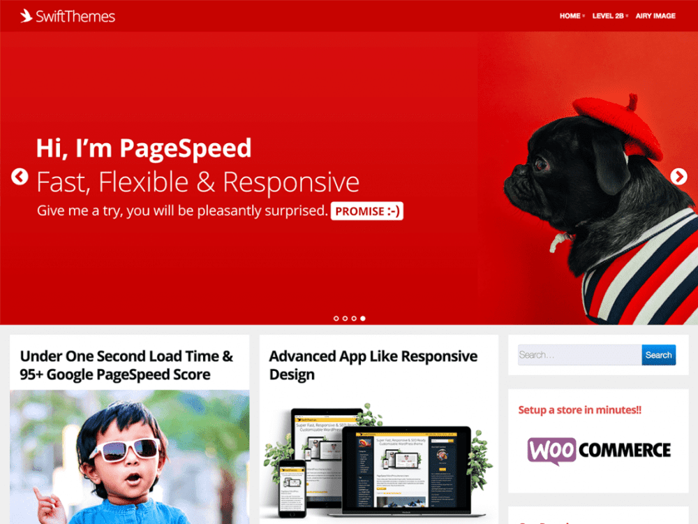 Free Page Speed WordPress theme