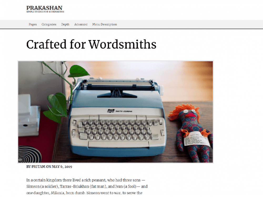 Free Prakashan Wordpress Theme