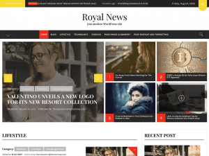 Free Royal News WordPress theme