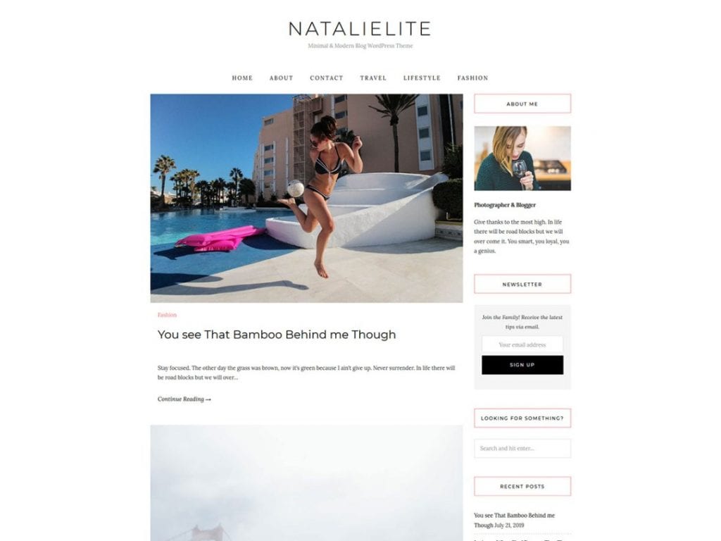Download Free NatalieLite WordPress theme - JustFreeWPThemes