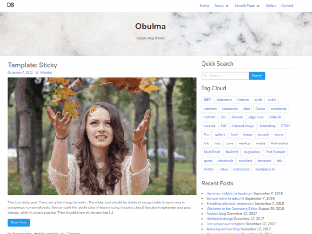 Free Obulma Wordpress Theme