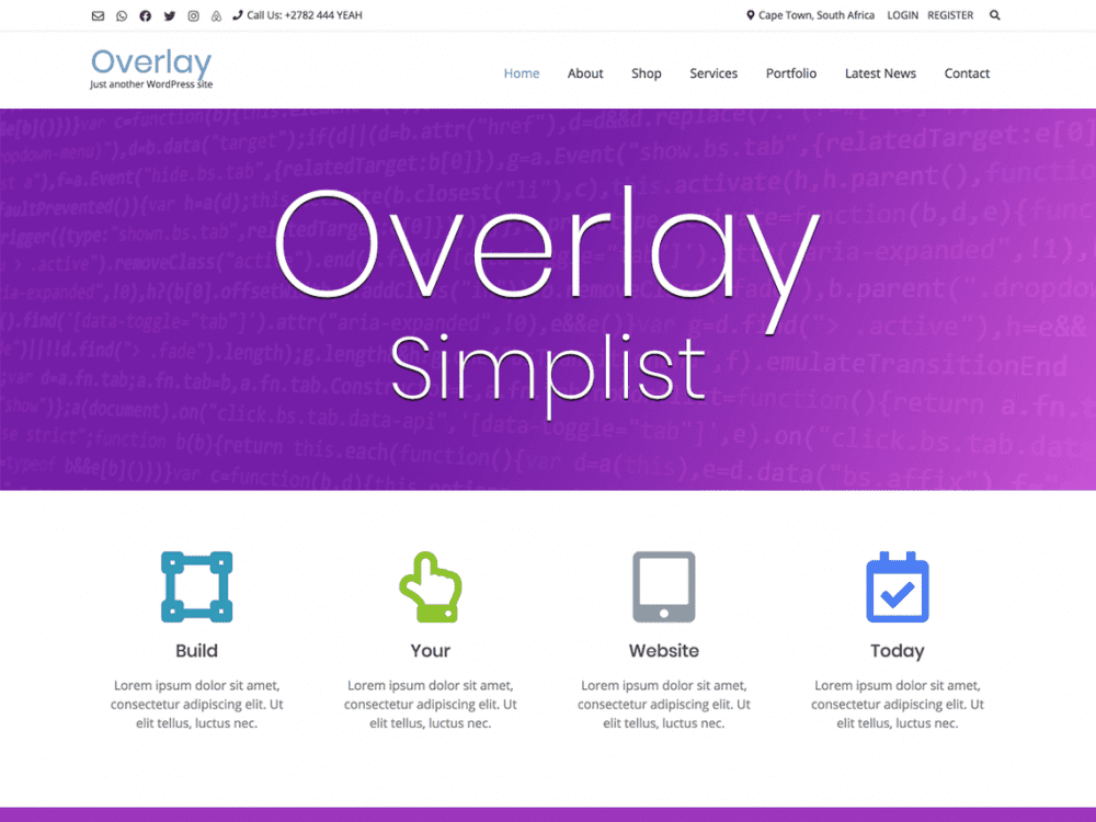 Free Overlay Child Simplist Wordpress Theme