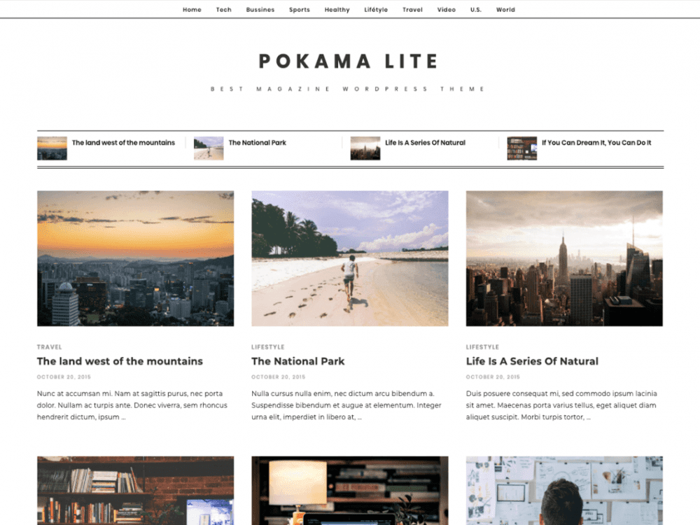 Free Pokama Lite Wordpress Theme