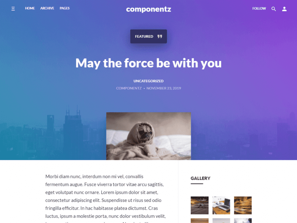 Free Componentz Wordpress Theme