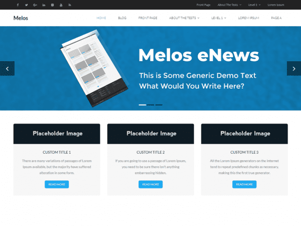 Free Melos Enews Wordpress Theme