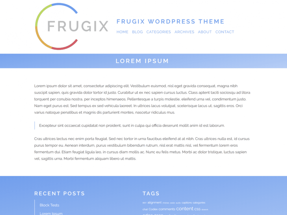 Free Frugix Wordpress Theme