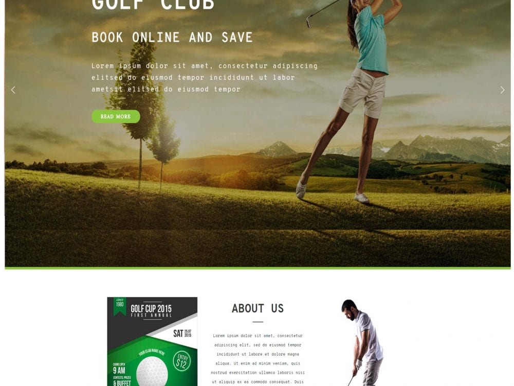 Free Lt Golf Onepage Wordpress Theme