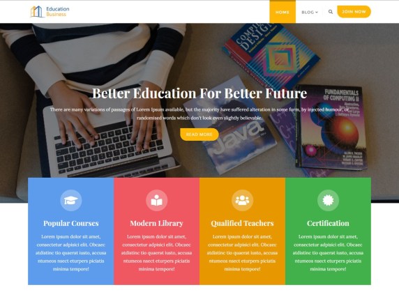 Free Education Business Wordpress Theme