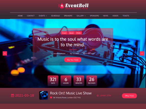 Free Eventbell Wordpress Theme