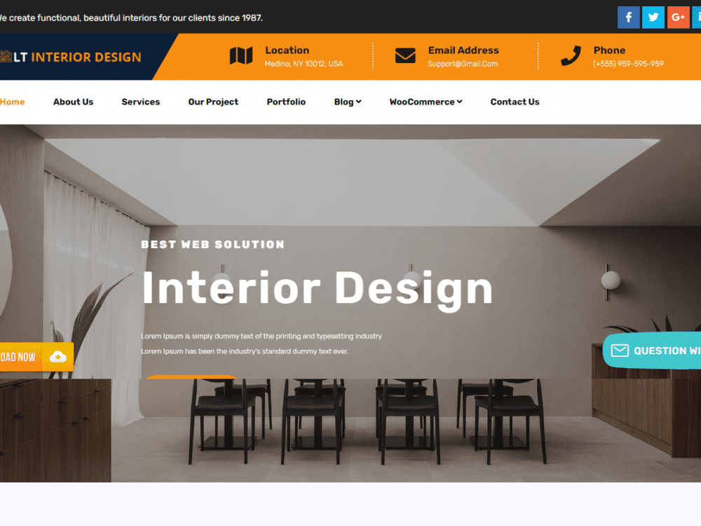Lt Interior Design Wordpress Theme 1