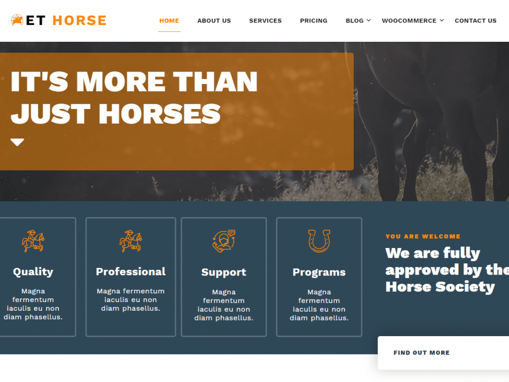 Et Horse Wordpress Theme