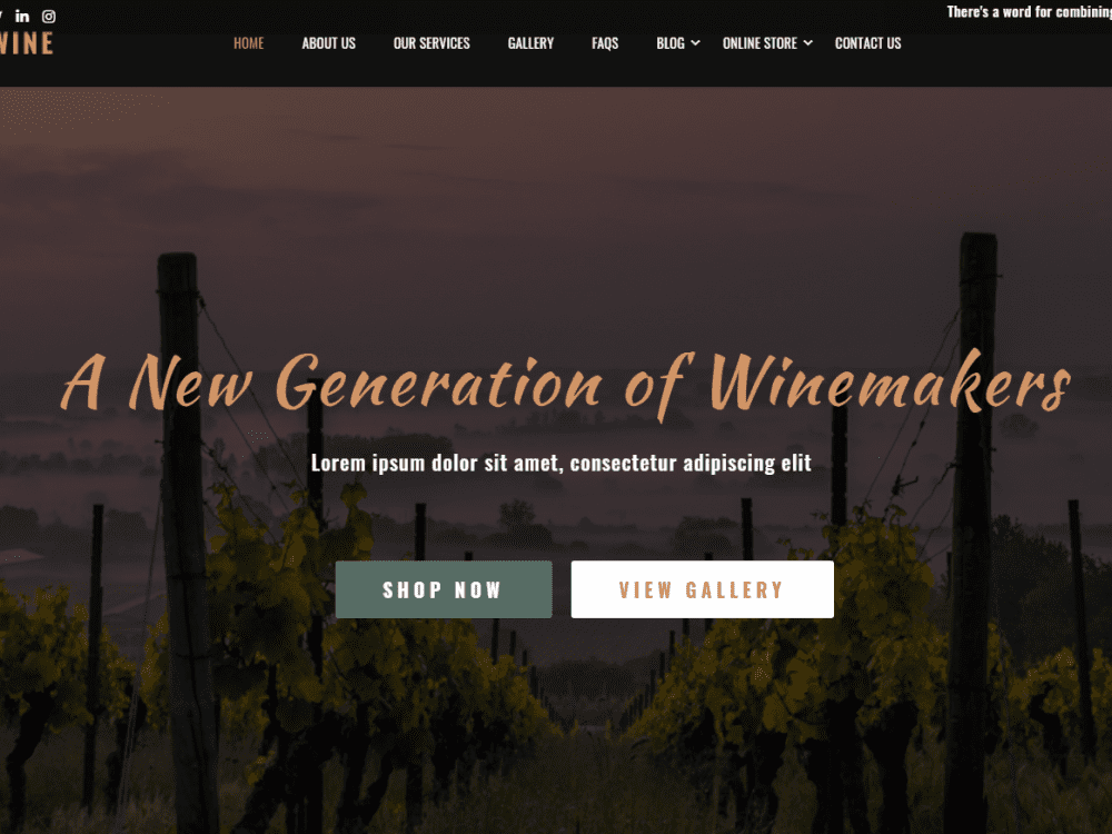 Et Wine Wordpress Theme