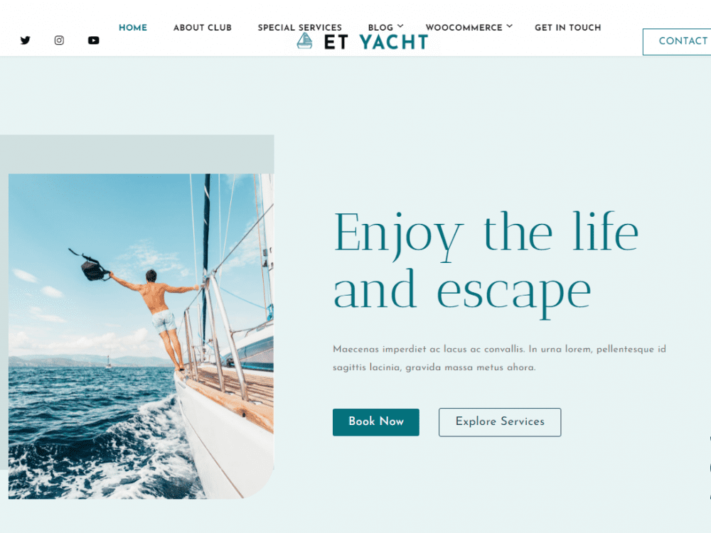 Et Yacht Wordpress Theme