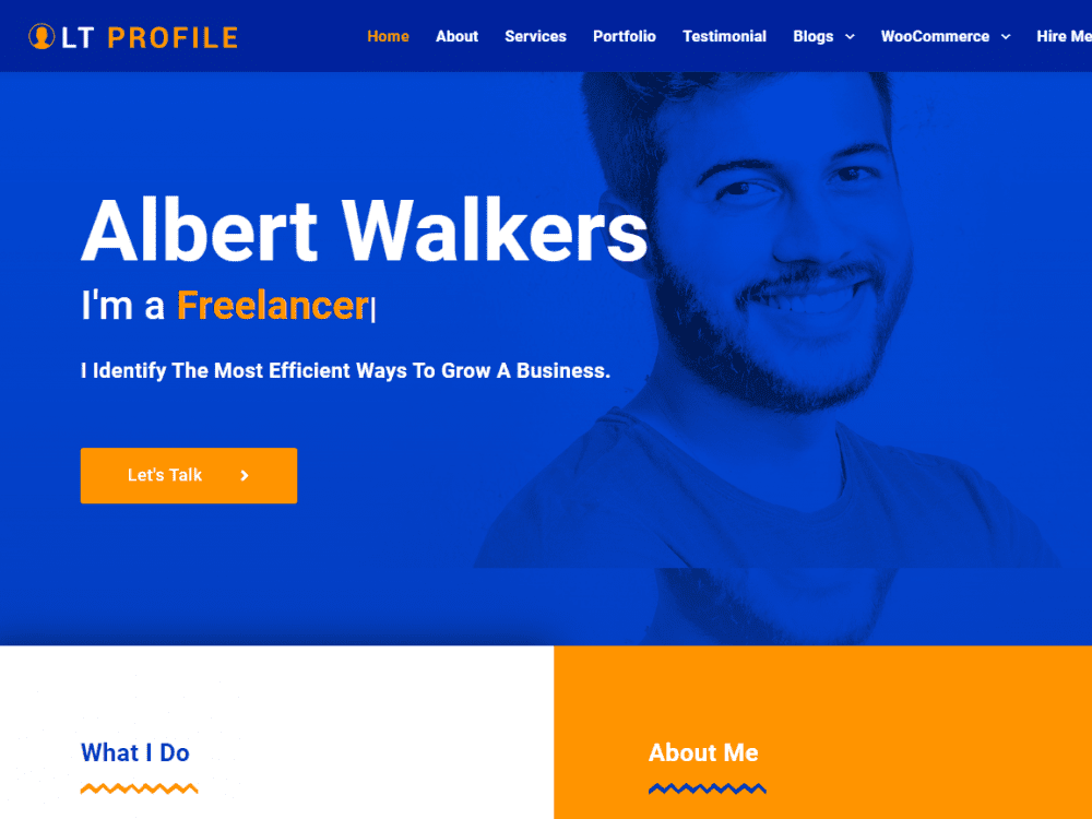 Lt Profile Wordpress Theme