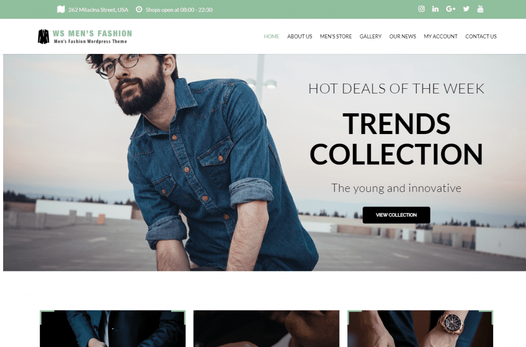 Download Free WS Men's Fashion Wordpress theme - JustFreeWPThemes