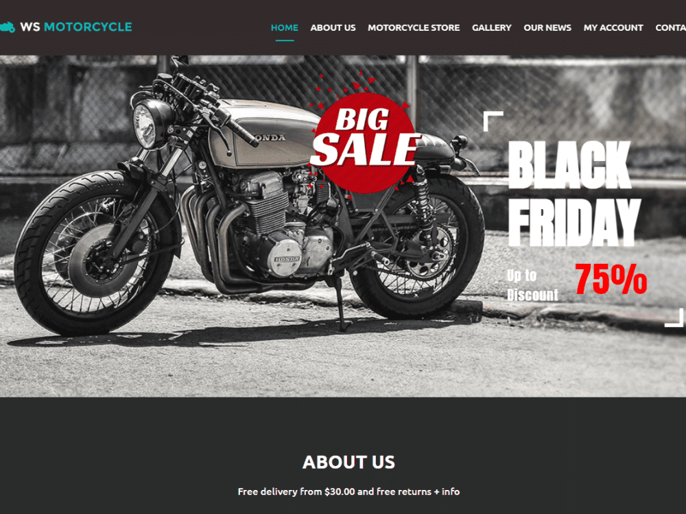 Ws Motorcycle Wordpress Theme