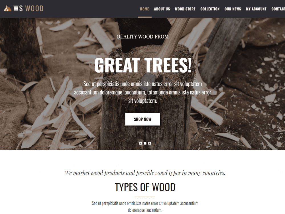 Ws Wood Wordpress Theme