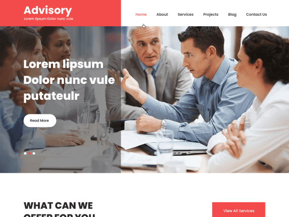 Advisory Wordpress Theme