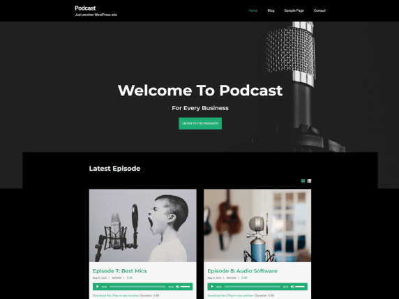 Simple Podcast Wordpress Theme