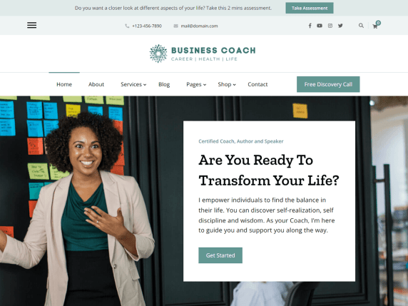 Business Coach WordPress Theme