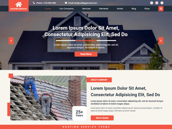 Roofing Services Wordpress Theme