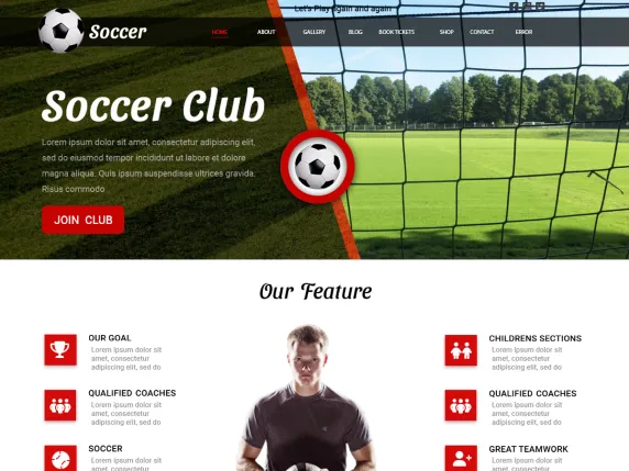 Soccer Club Academy Wordpress Theme