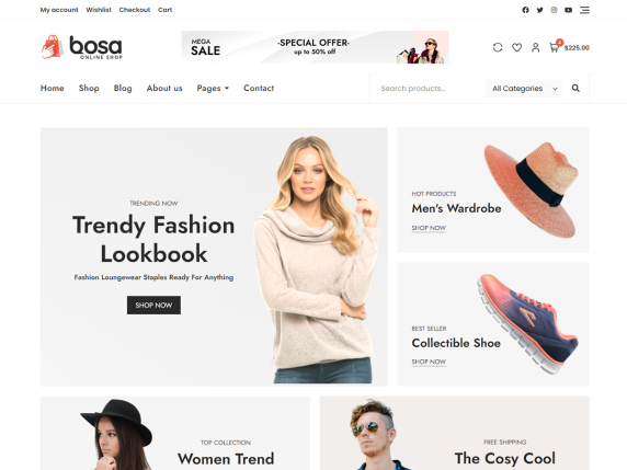 Bosa Online Shop Wordpress Theme