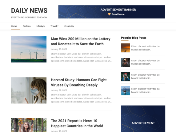 News Portaly Wordpress Theme
