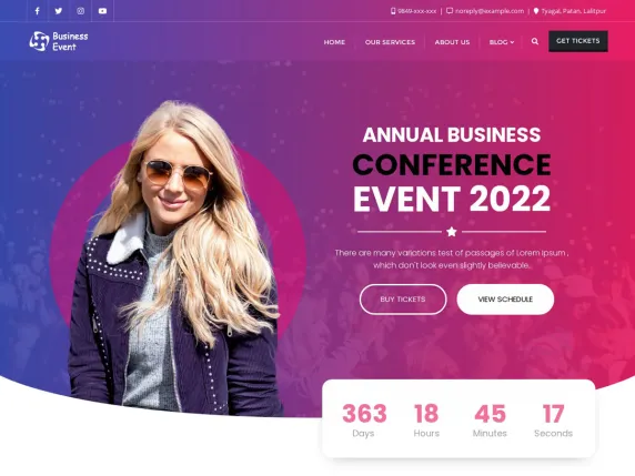 Epic Business Event Wordpress Theme