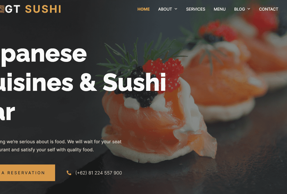 Free Gt Sushi Wordpress Theme
