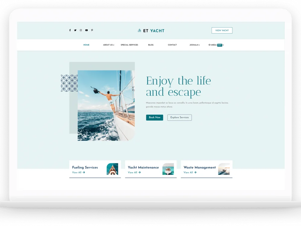 Et Yacht Onepage