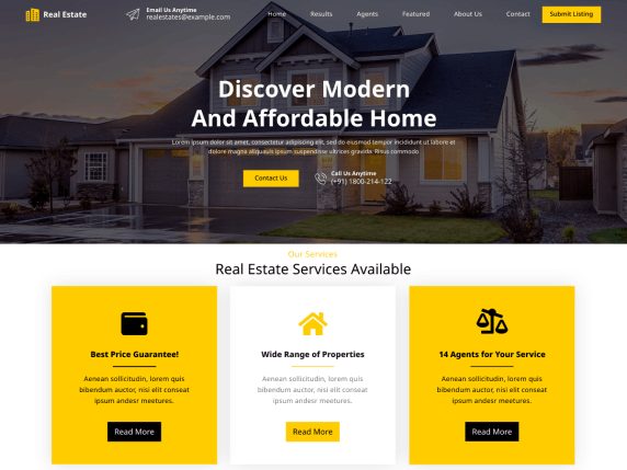 Free Real Estate Builder Wordpress Theme