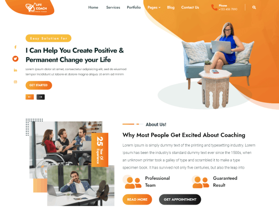 Life Coach Agency Free Wordpress Theme